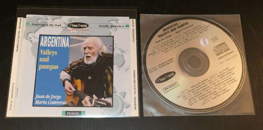 CD ARGENTINA VALLEYS AND PAMPAS / JUAN DE JORGE / MARIO CONTRERAS / PLAYA SOUND