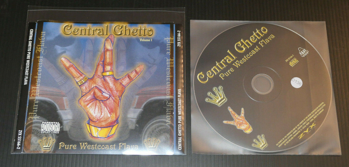 CD CENTRAL GHETTO VOLUME 1 / PURE WESTCOAST FLAVA / ZYX MUSIC 2000