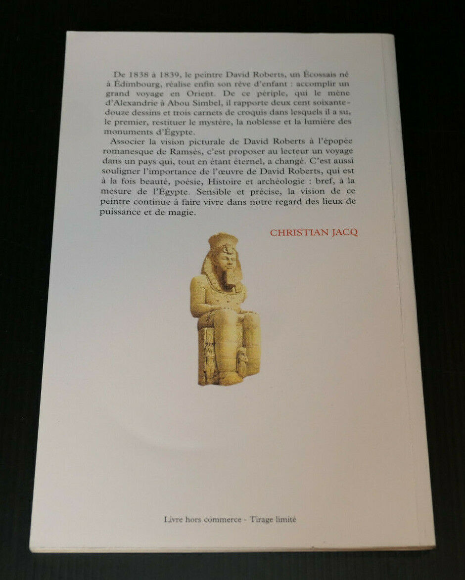 VOYAGE DANS L'EGYPTE DES PHARAONS / CHRISTIAN JACQ AQUARELLES DAVID ROBERTS / HC