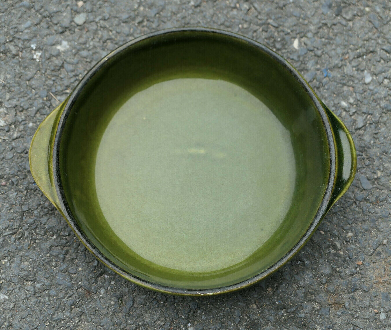 PLAT CAQUELON VINTAGE FAIENCE CERAMIQUE VERNISSEE CCF CIGOGNE