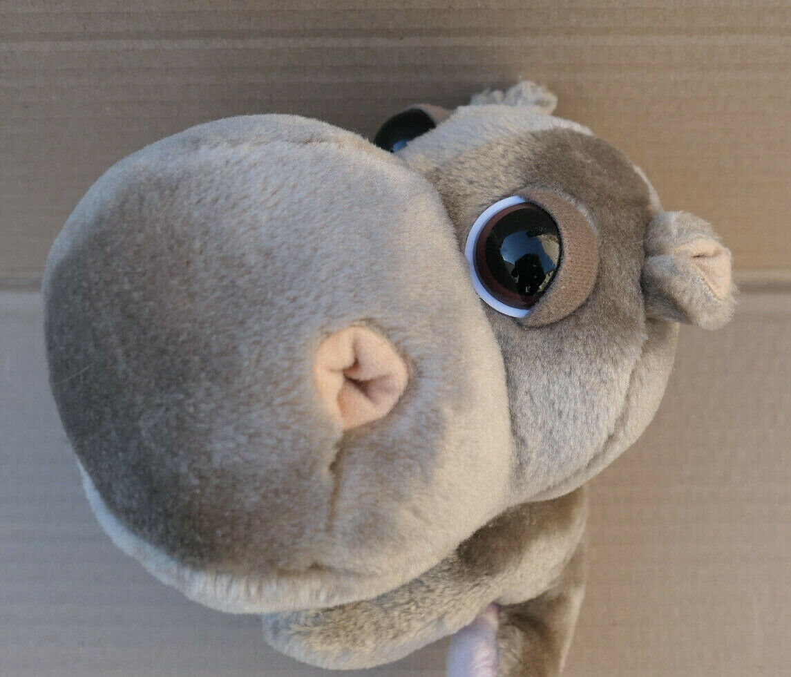 LOT DE 3 PELUCHES BIG HEADZ CHIEN HIPPOPOTAME ZEBRE PLUSH TOY