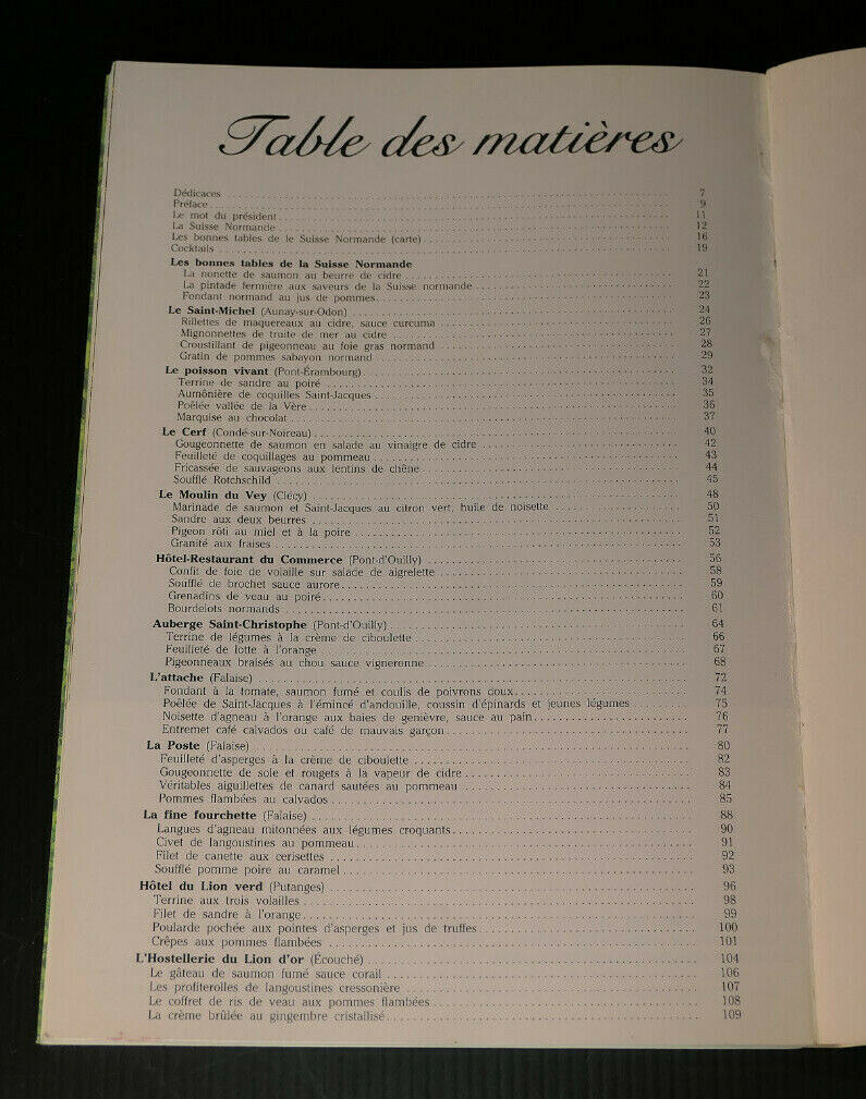 LA GASTRONOMIE EN SUISSE NORMANDE / EDITIONS CORLET 1991 / CUISINE NORMANDIE