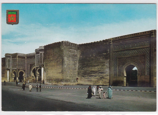 COLOR POSTCARD CPSM MOROCCO MEKNES VIEW OF JAMA NOUAR Y BAB MENSOUR 
