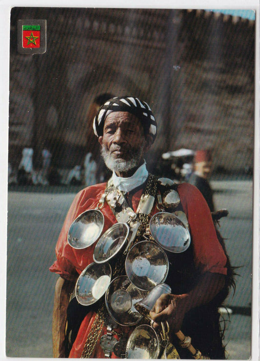 COLOR POSTCARD CPSM MOROCCO MEKNES WATER SELLER 