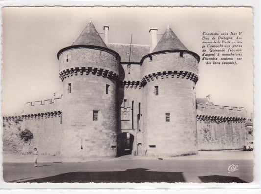 BLACK &amp; WHITE POSTCARD CPSM GUERANDE PORTE ST-MICHEL 