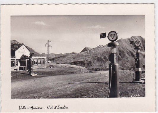 BLACK &amp; WHITE POSTCARD CPSM VALLS D’ANDORRA COL D’ENVALIRA REFUGE FRA MIQUEL 