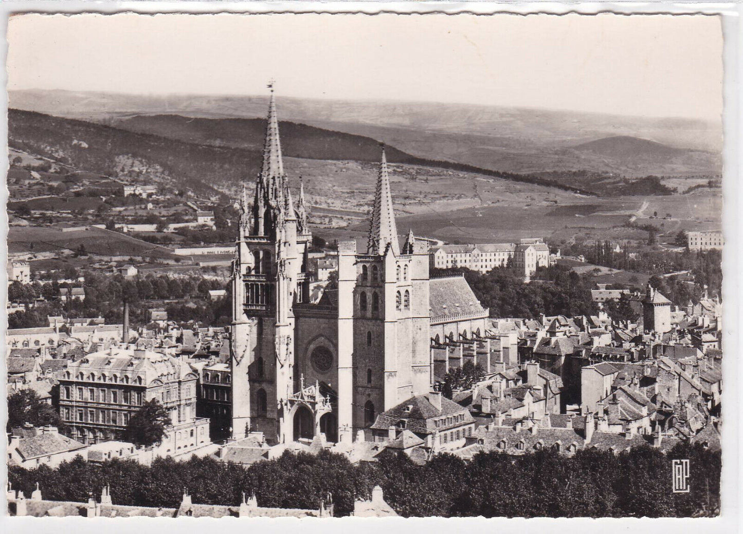 CARTE POSTALE NOIR & BLANC CPSM MENDE LA CATHEDRALE