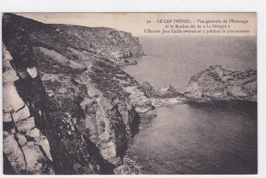 OLD BLACK &amp; WHITE POSTCARD CPA LE CAP FREHEL GENERAL VIEW OF THE HERMITAGE 
