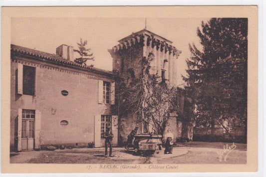 CPA CARTE POSTALE ANCIENNE BARSAC CHATEAU COUTET GIRONDE