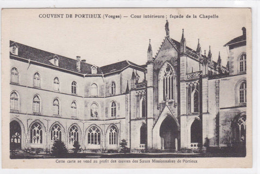 CARTE POSTALE ANCIENNE CPA COUVENT DE PORTIEUX COUR INTERIEURE FACADE CHAPELLE