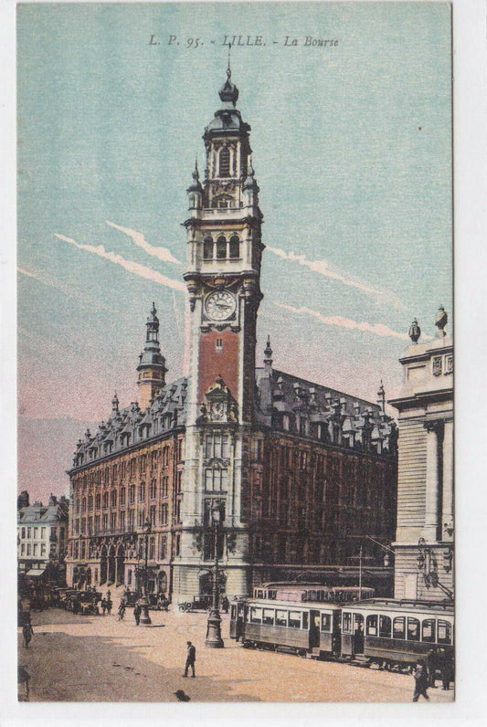 CARTE POSTALE ANCIENNE COULEUR CPA LILLE LA BOURSE