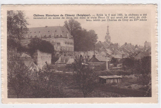 OLD POSTCARD CPA HISTORIC CHIMAY CASTLE BELGIUM