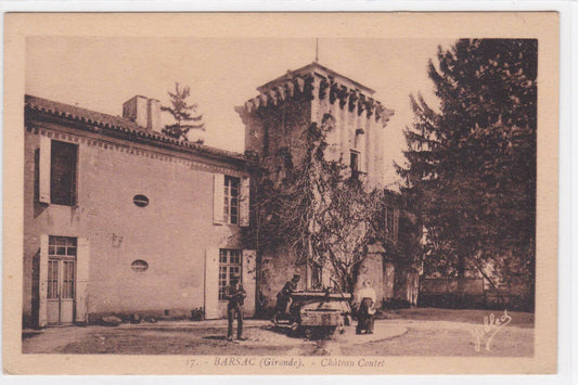 OLD POSTCARD CPA BARSAC CHATEAU COUTET GIRONDE 