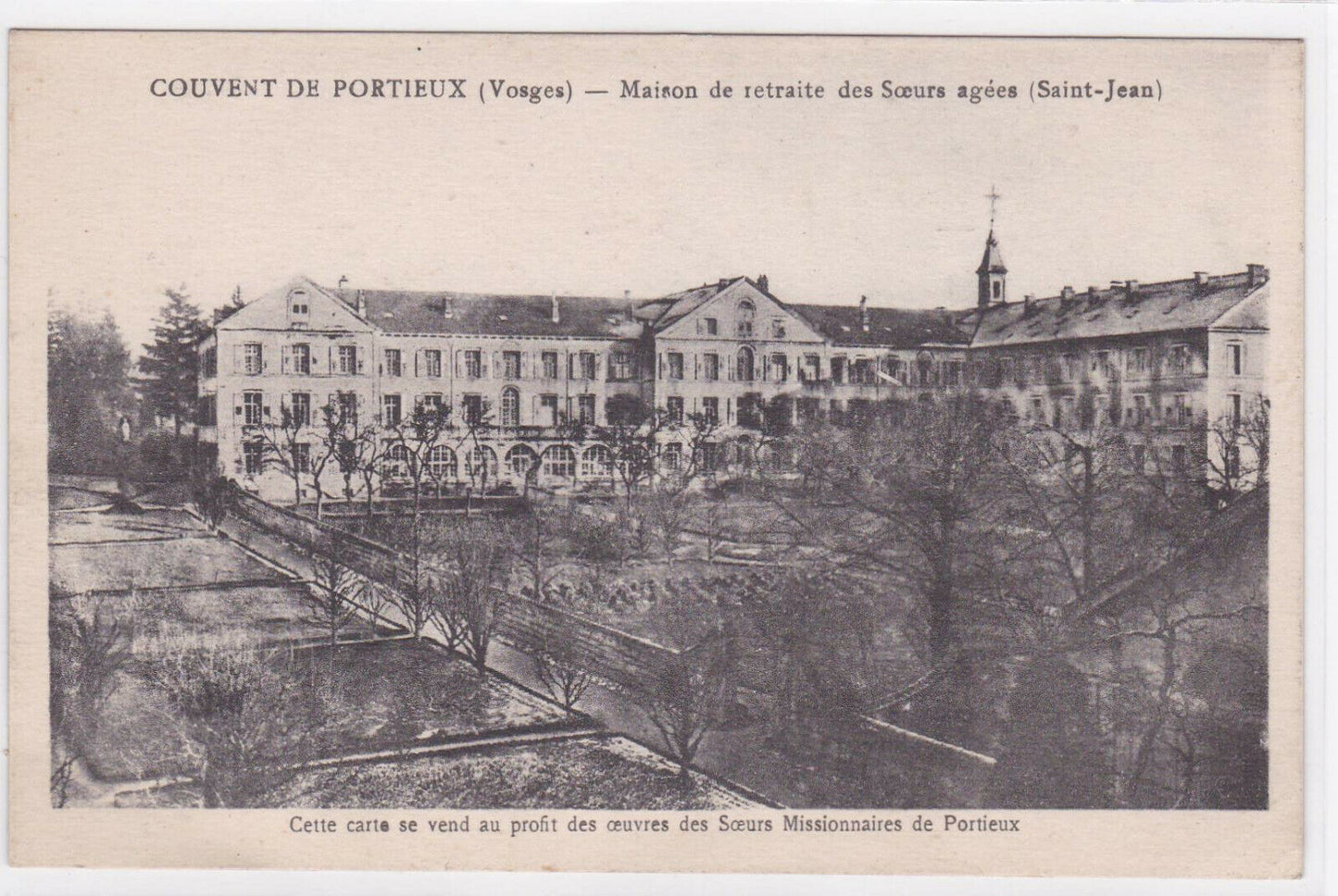OLD POSTCARD CPA CONVENT OF PORTIEUX RETIREMENT HOME OF THE SISTERS 
