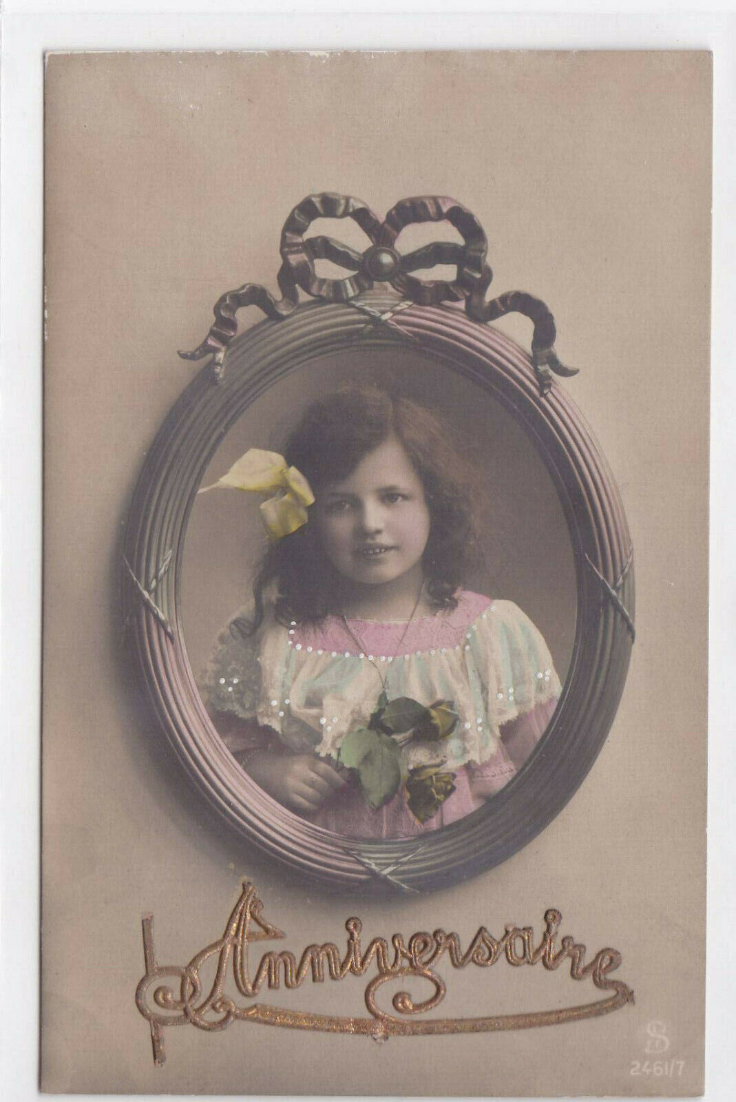 CARTE POSTALE ANCIENNE CPA FANTAISIE ANNIVERSAIRE