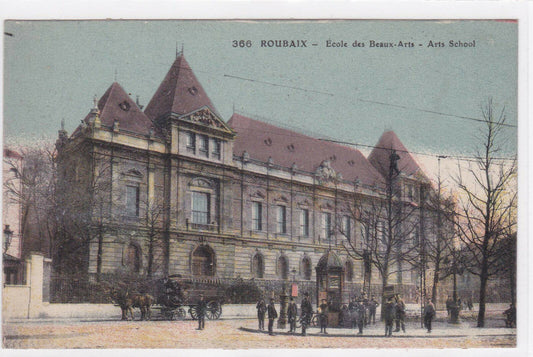 CARTE POSTALE ANCIENNE COULEUR CPA ROUBAIX ECOLE DES BEAUX ARTS ARTS SCHOOL
