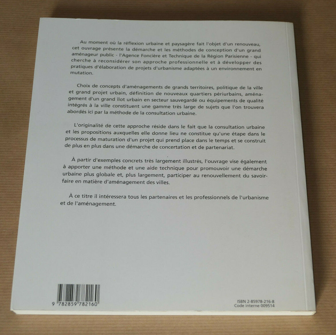 DEMARCHES URBAINES / AFTRP / PONTS ET CHAUSSEES / URBANISME AMENAGEMENT VILLE