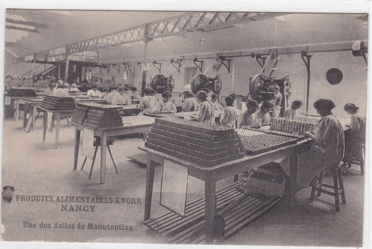 CARTE POSTALE ANCIENNE CPA KNORR UNE DES SALLES DE MANUTENTION NANCY PUBLICITE