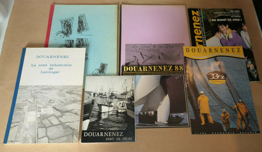 DOUARNENEZ FINISTERE BRETAGNE HISTOIRE FETES LOT DE LIVRES ET DOCUMENTS