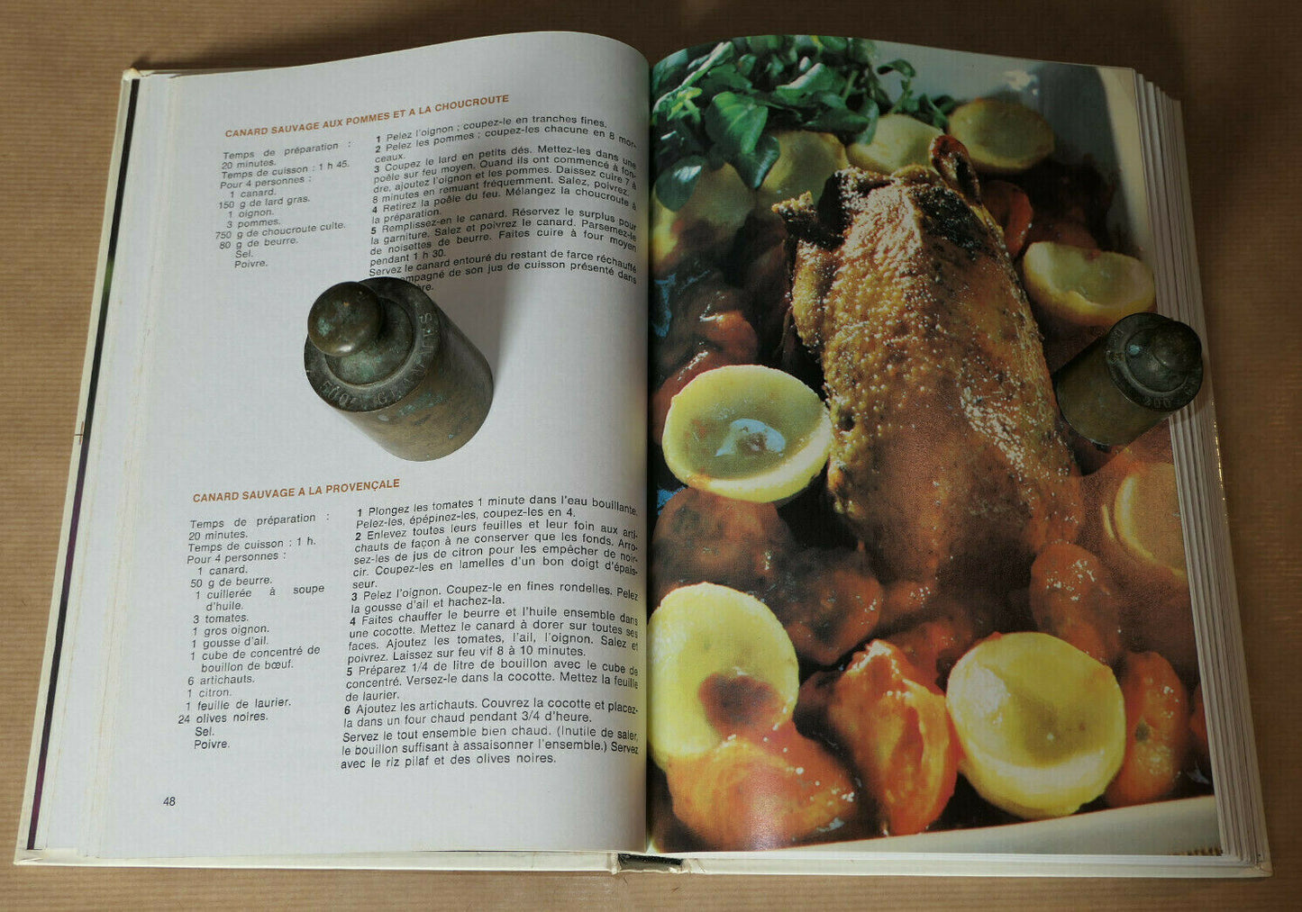 300 RECETTES DE GIBIER / MYRETTE TIANO / SOLAR 1973 / CUISINE PHOTOS GASTRONOMIE