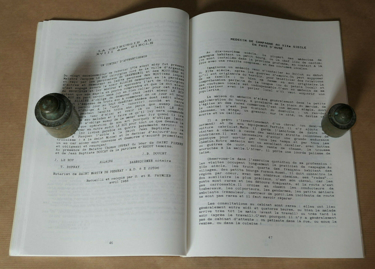 L'ART DE SOIGNER EN PAYS D'AUGE CATALOGUE EXPOSITION 1988 CALVADOS HISTOIRE