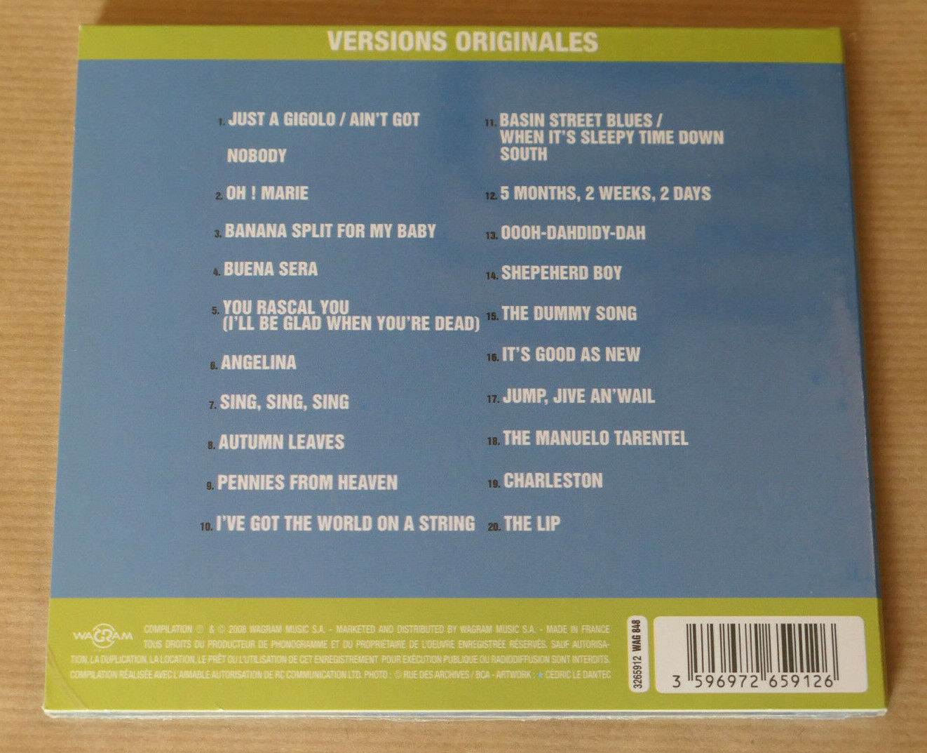 CD LOUIS PRIMA / COMPILATION 20 TITRES / WAGRAM 2008