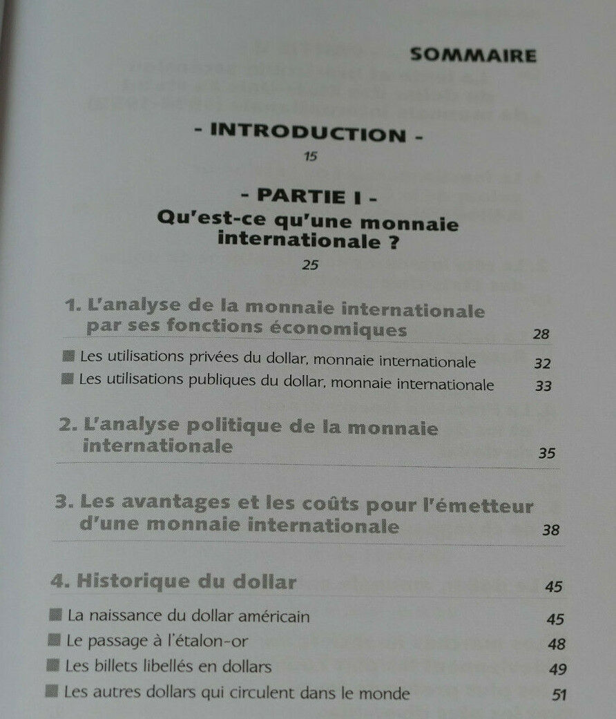 LE DOLLAR / GERARD MARIE HENRY STUDYRAMA 2012 / MONNAIE HISTOIRE ECONOMIE