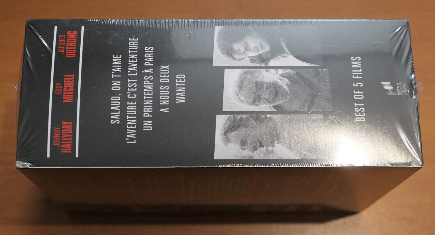 COFFRET 5 DVD / JOHNNY HALLYDAY / EDDY MITCHELL / JACQUES DUTRONC / NEUF