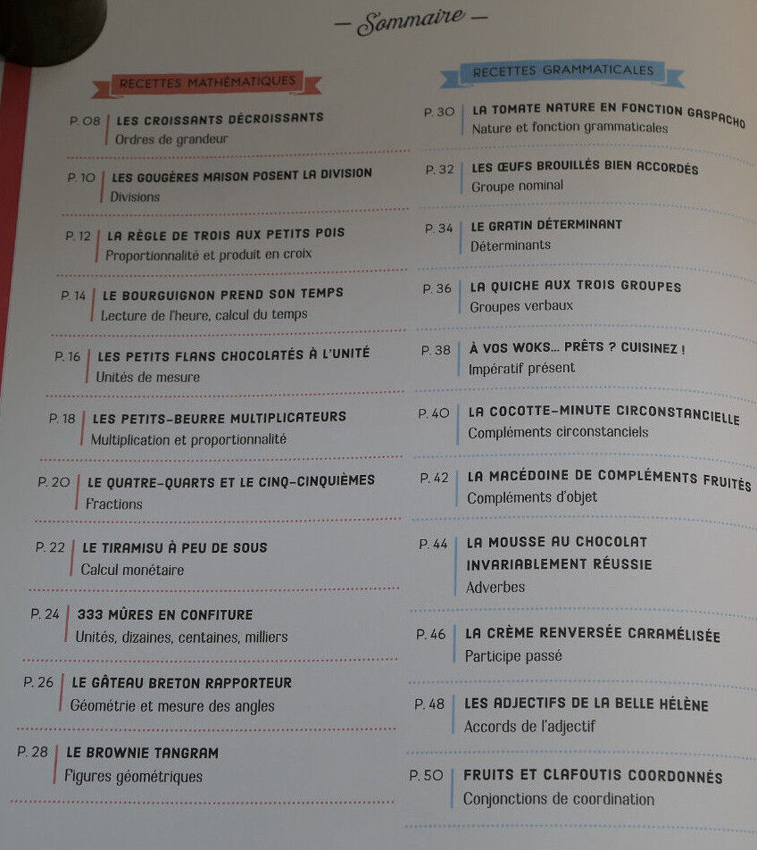 L'ECOLE A LA CASSEROLE / 50 RECETTES CUISINE / 2015