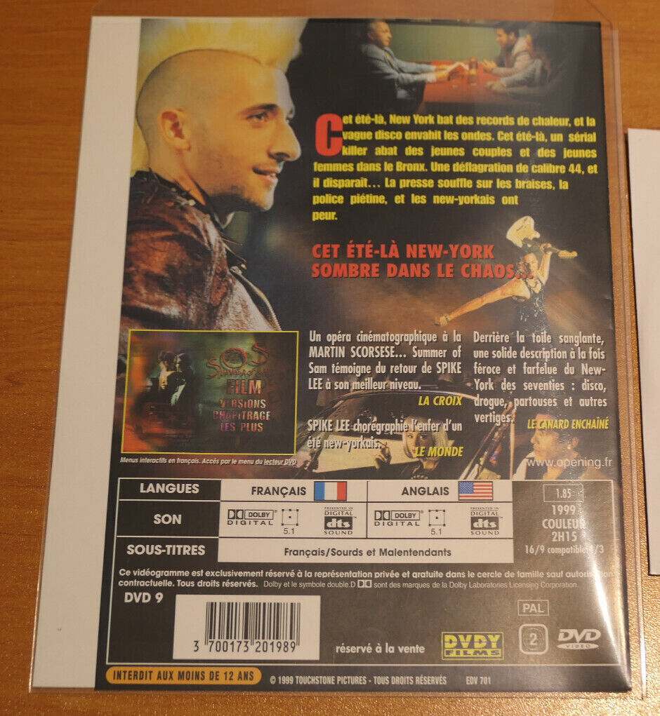 DVD SUMMER OF SAM / SPIKE LEE / 1999