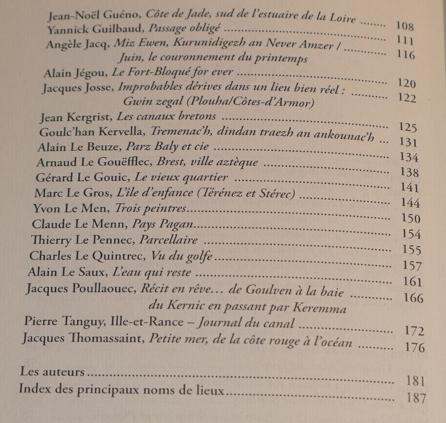 EN BRETAGNE ICI ET LA / 40 LIEUX 40 AUTEURS / KELTIA GRAPHIC 2008 / BREIZH