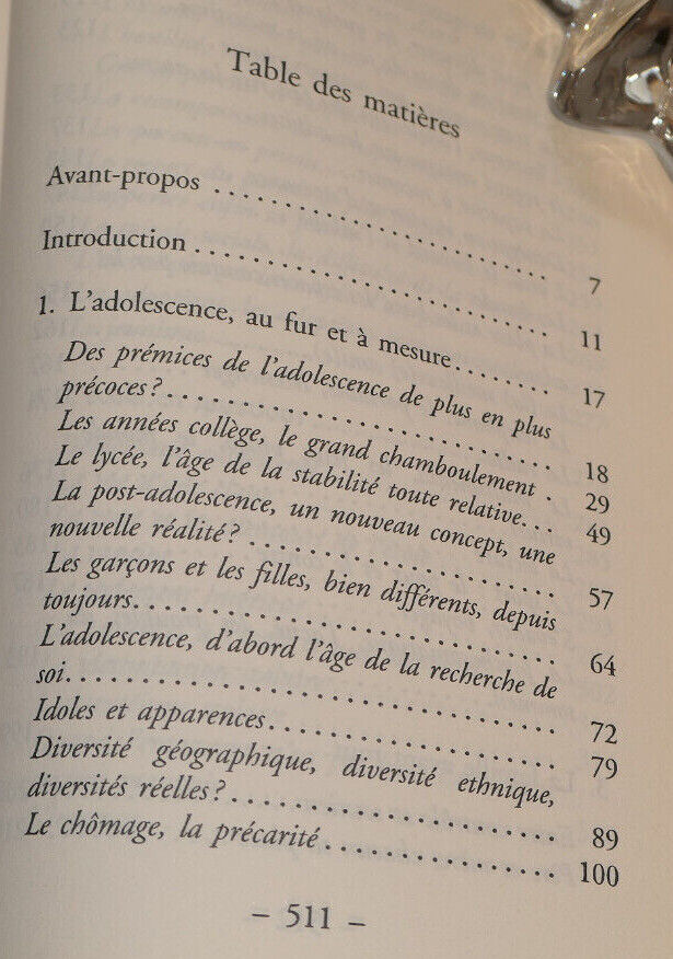 REGARDS CROISES SUR L'ADOLESCENCE / PEDOPSYCHIATRIE / ANNE CARRIERE 2007 / ESSAI