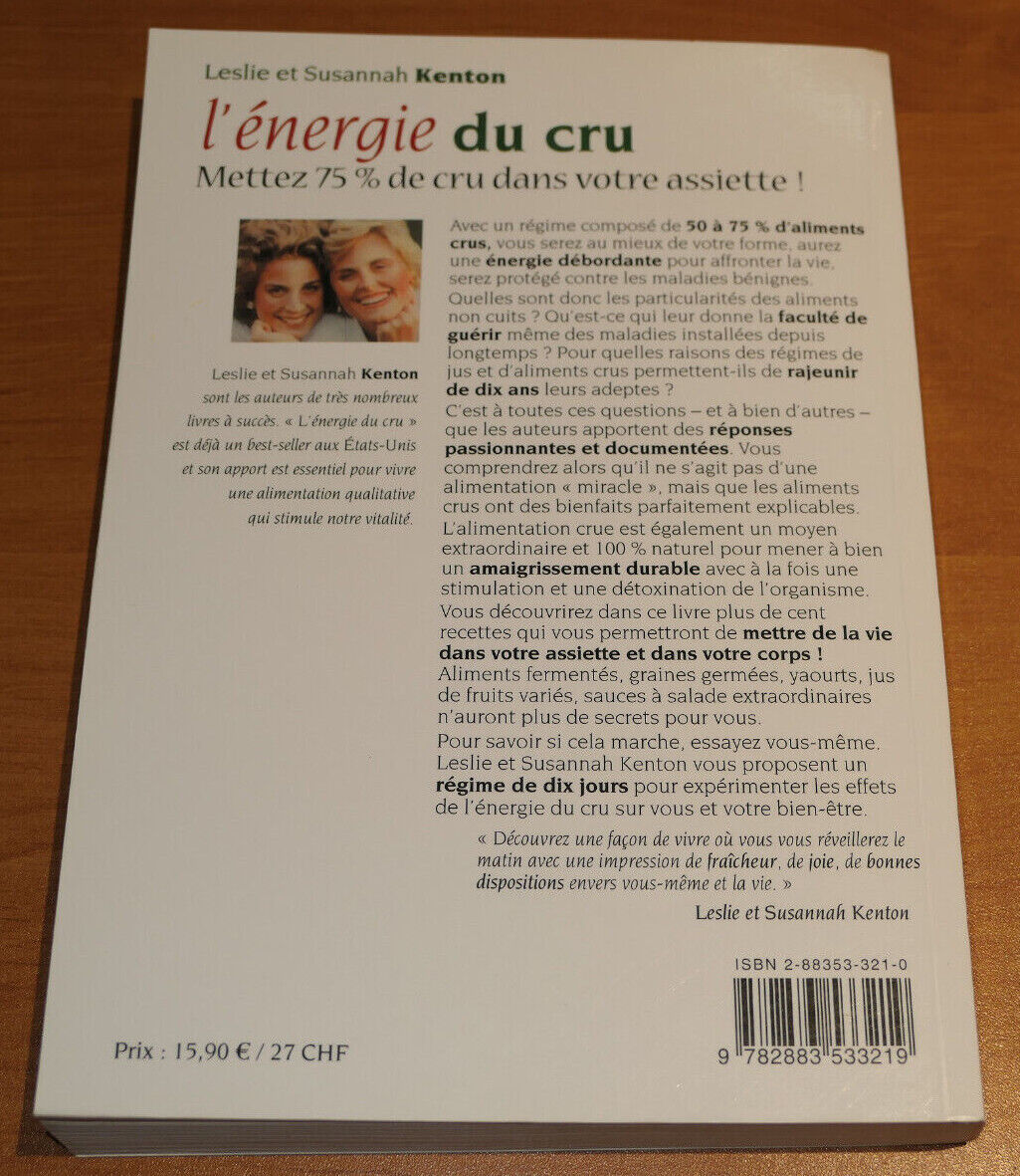 L'ENERGIE DU CRU / REGIME ALIMENTATION NUTRITION SANTE / JOUVENCE EDITIONS 2006