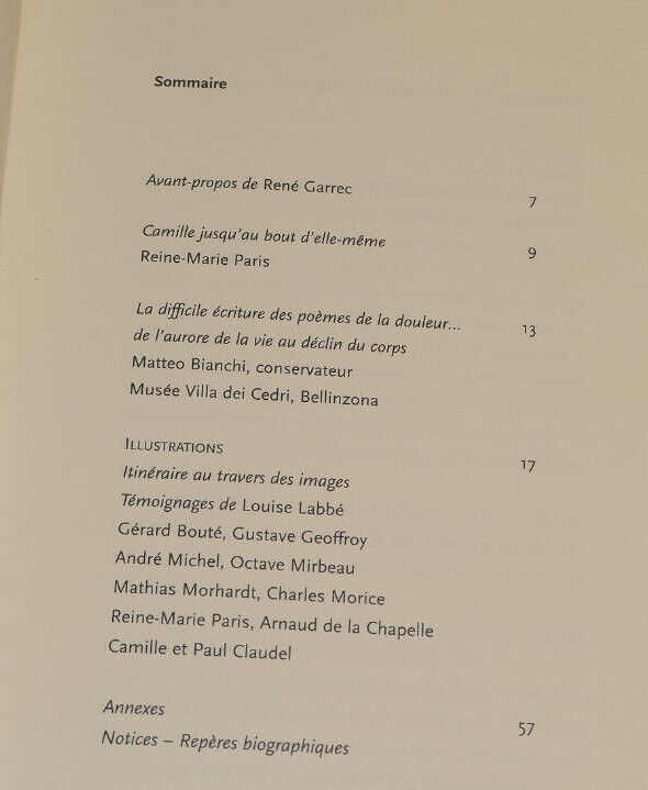 CAMILLE CLAUDEL / ABBAYE-AUX-DAMES CAEN / PAGINE ARTE 2002