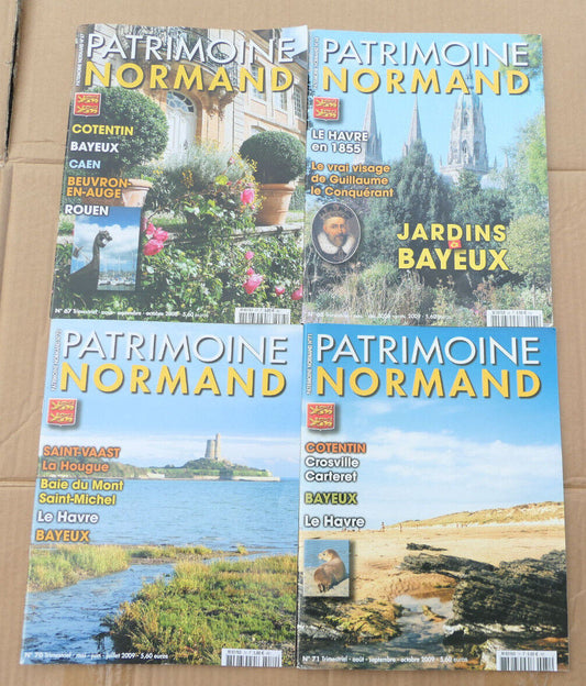 PATRIMOINE NORMAND / LOT 4 REVUES 2008 NUMEROS 67 68 70 71 / HISTOIRE NORMANDIE