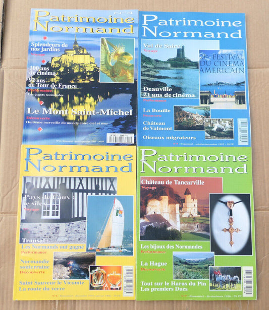 PATRIMOINE NORMAND / LOT 4 REVUES 1995 NUMEROS 4 5 6 7 / HISTOIRE NORMANDIE