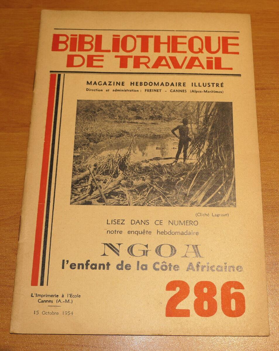 BIBLIOTHEQUE DE TRAVAIL N°286 / NGOA L'ENFANT DE LA COTE AFRICAINE / 1954