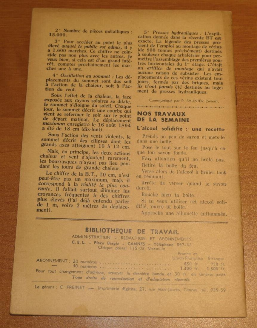 BIBLIOTHEQUE DE TRAVAIL N°277-278 / UN MARCHE EN AFRIQUE NOIRE / 1954