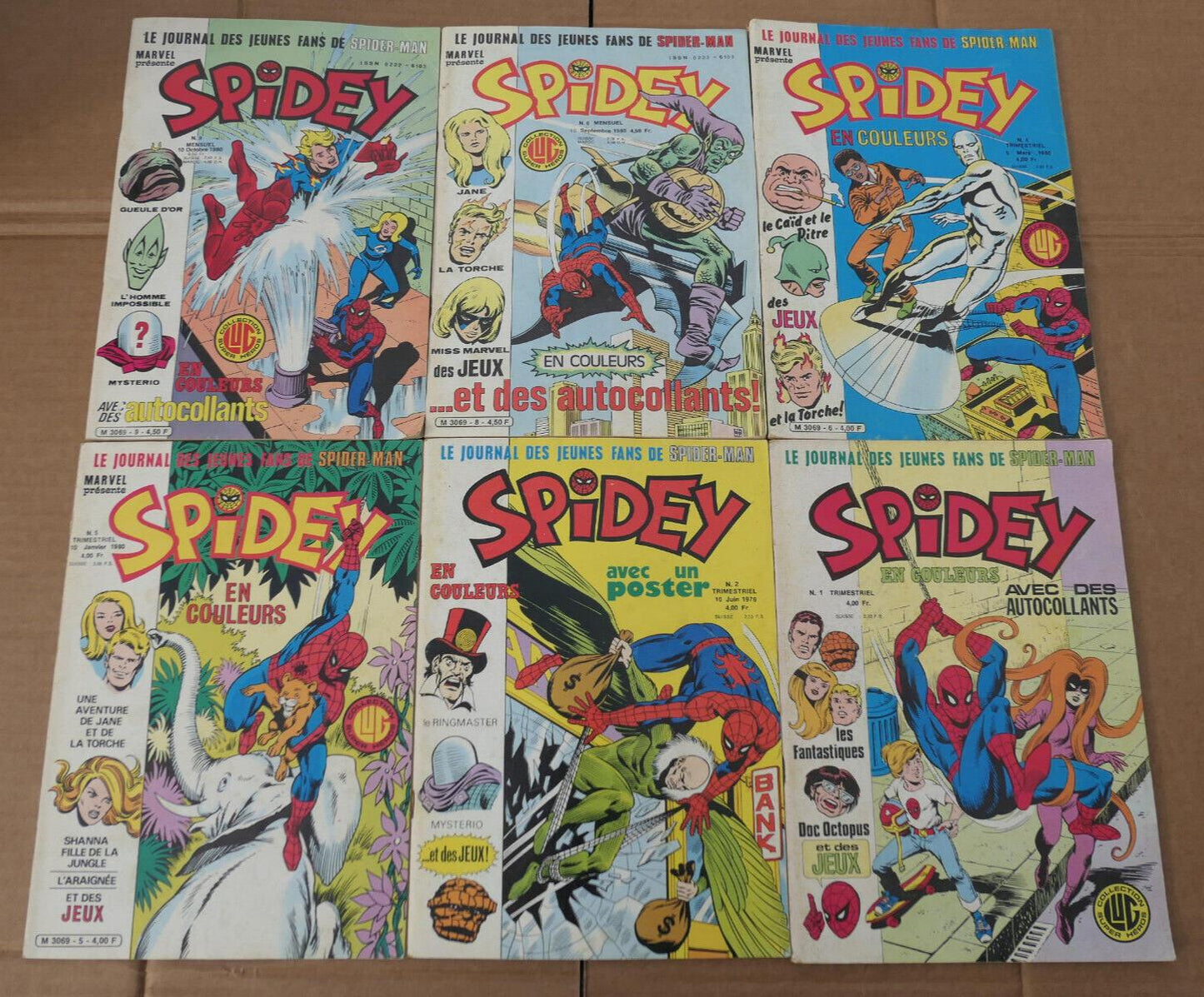 GROS LOT DE 69 BD COMICS SPIDEY SPIDERMAN 1979-1987