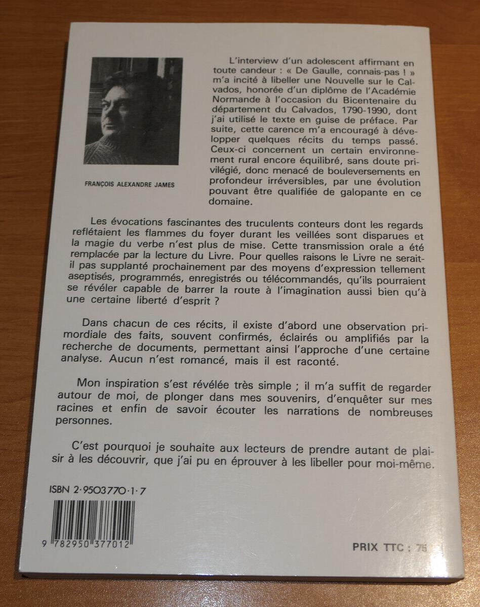 RECITS NORMANDS DU TEMPS PASSE TOME 1 / JAMES / 1992 NORMANDIE