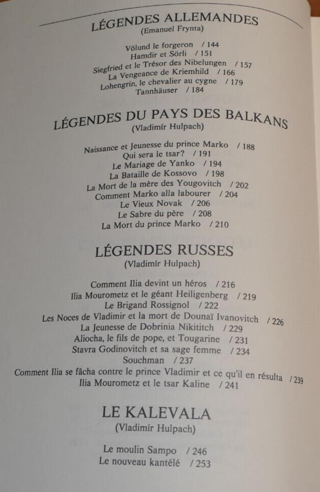 LA LEGENDE DU ROI ARTHUR ET AUTRES LEGENDES DE L'EUROPE MEDIEVALE / HATIER 1991