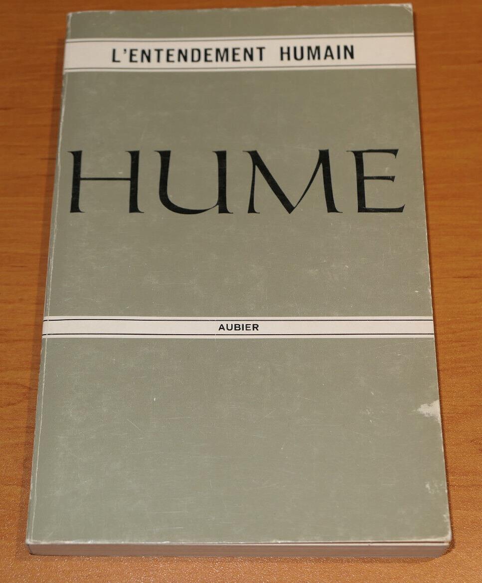 DAVID HUME / ENQUETE SUR L'ENTENDEMENT HUMAIN / AUBIER 1977 / PHILOSOPHIE