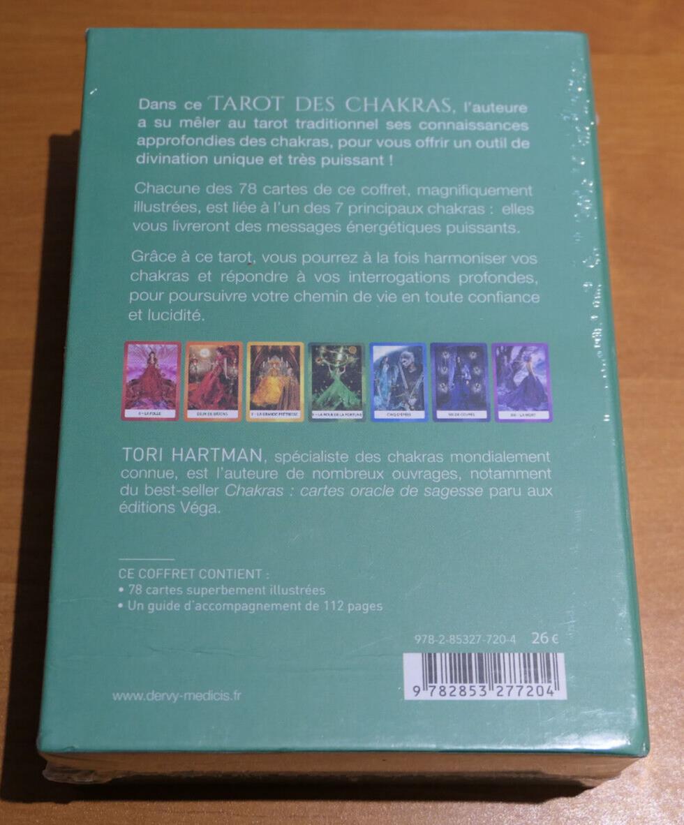 LE TAROT DES CHAKRAS / COFFRET CARTES + GUIDE / TORI HARTMAN / EDITIONS MEDICIS