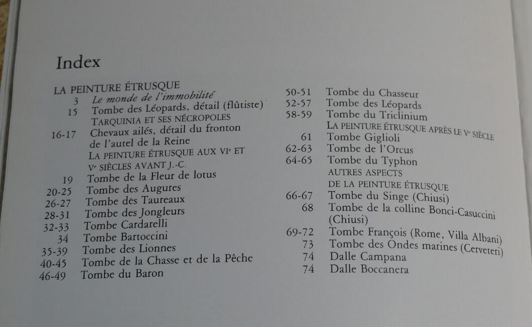 LA PEINTURE ETRUSQUE / EDITIONS ATLAS 1984