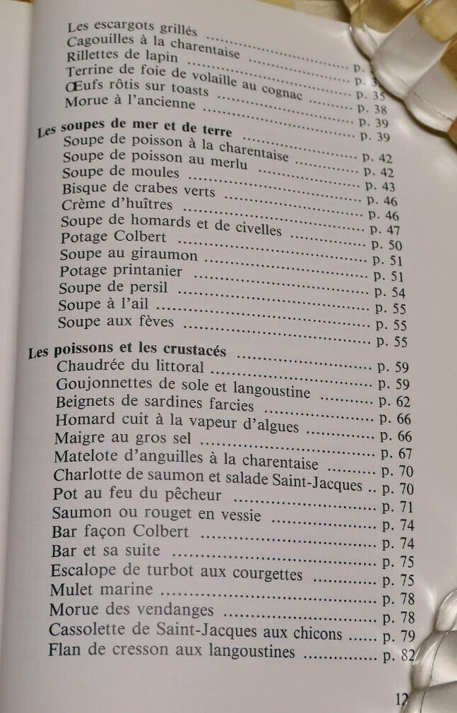 LA CUISINE CHARENTAISE / PATRIMOINE GASTRONOMIE RECETTES PHOTOS / 1994