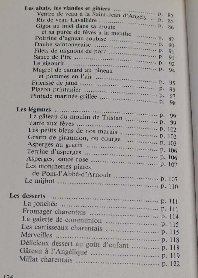 LA CUISINE CHARENTAISE / PATRIMOINE GASTRONOMIE RECETTES PHOTOS / 1994