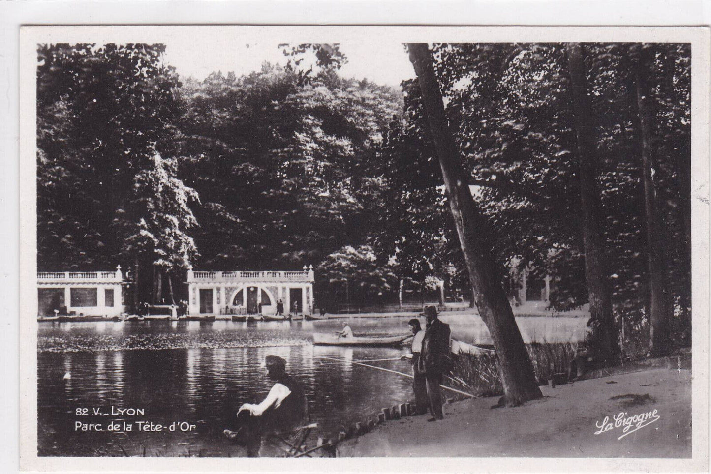 OLD POSTCARD CPA LYON PARK OF THE TETE D'OR 