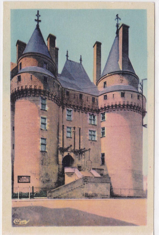 OLD POSTCARD CPA CHATEAU DE LANGEAIS THE ENTRANCE TO THE DRAWBRIDGE 