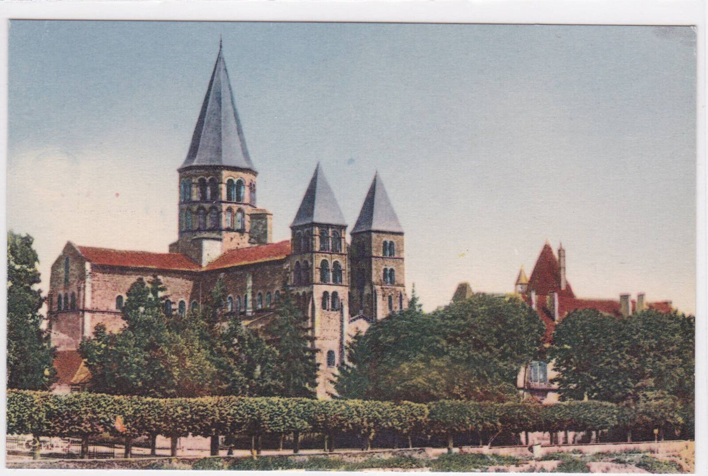 OLD POSTCARD CPA PARAY-LE-MONIAL THE BASILICA 