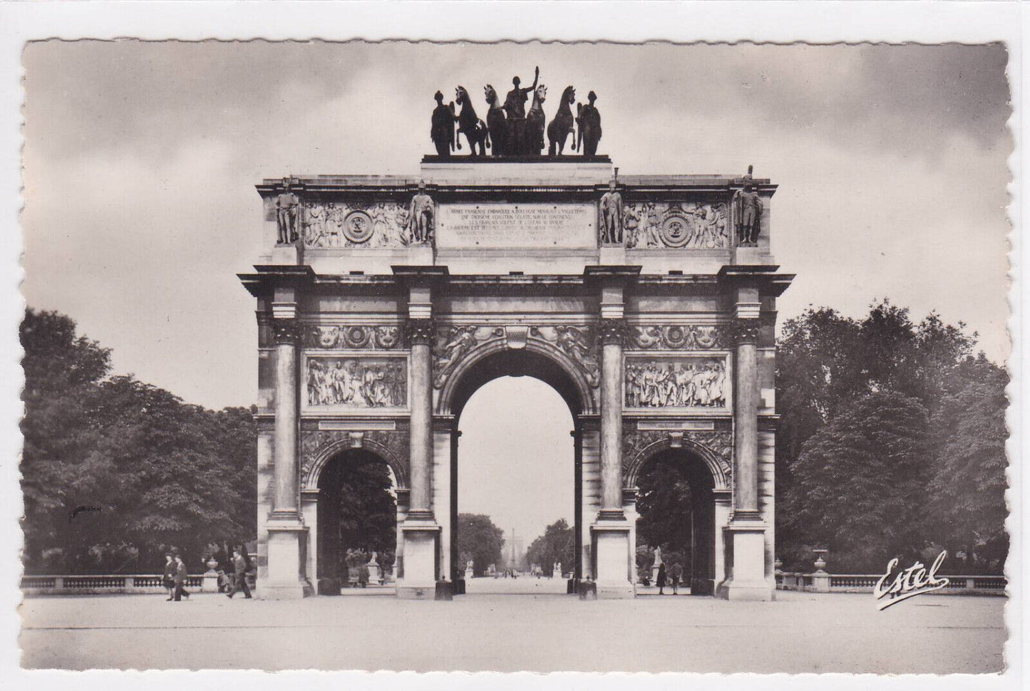OLD POSTCARD CPA PARIS ARC DE TRIOMPHE DU CARROUSEL 